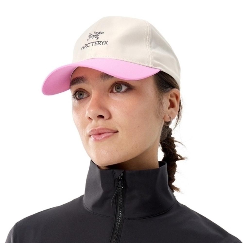 Arc'teryx Women's Bird Word Hat Two-Tone Pink & Cream Baseball Cap Cosmic Bloom